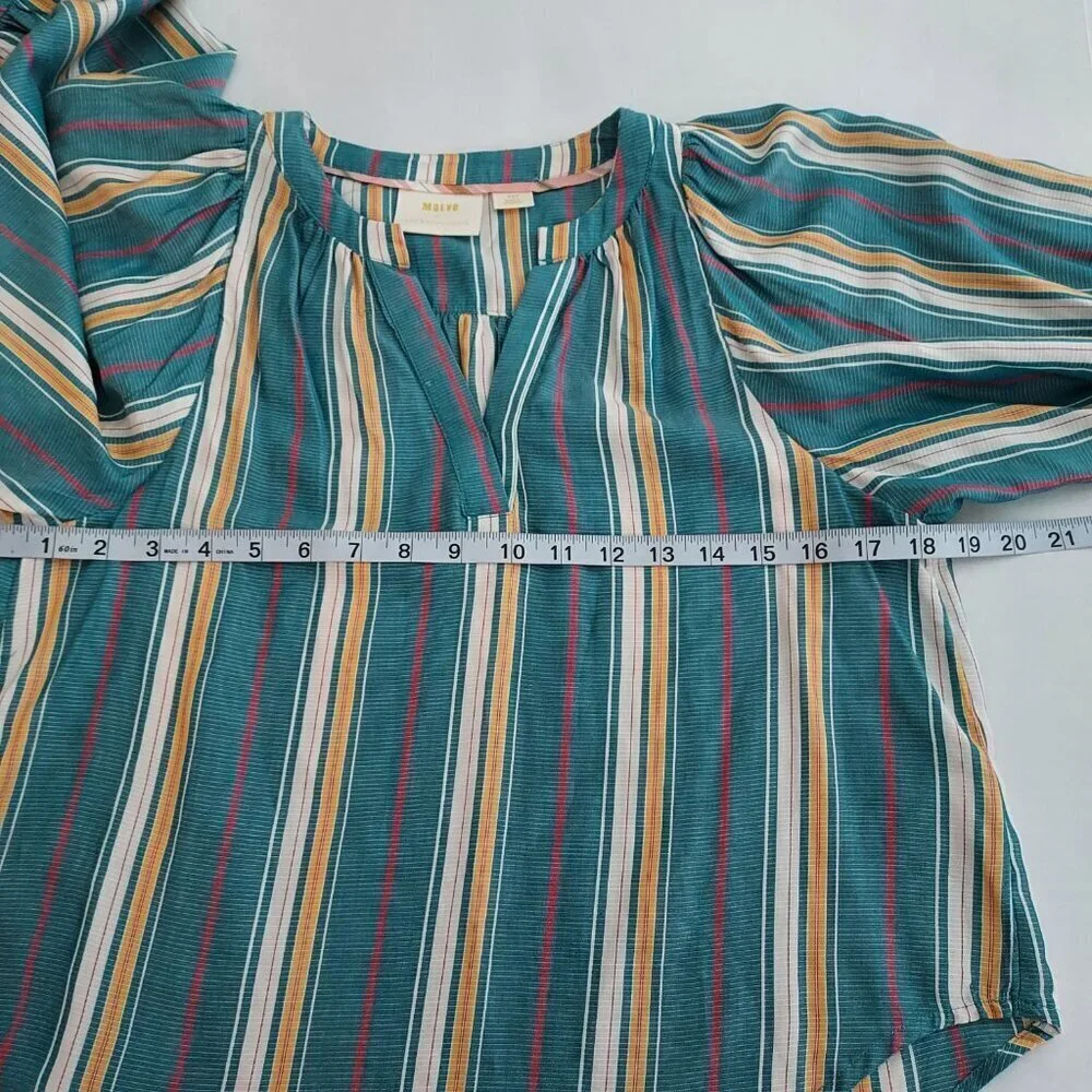 Anthropologie Maeve Byron Peasant Balloon Sleeve Top Size XS